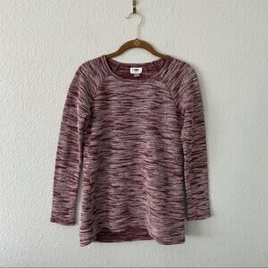 Old Navy Red Heather Sweater Burgundy Lightweight Small Cotton blend Layer Top